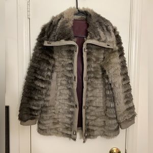 Womens Regina Glenara by Glenoit Fur Raincheetahs Jacket-size 8